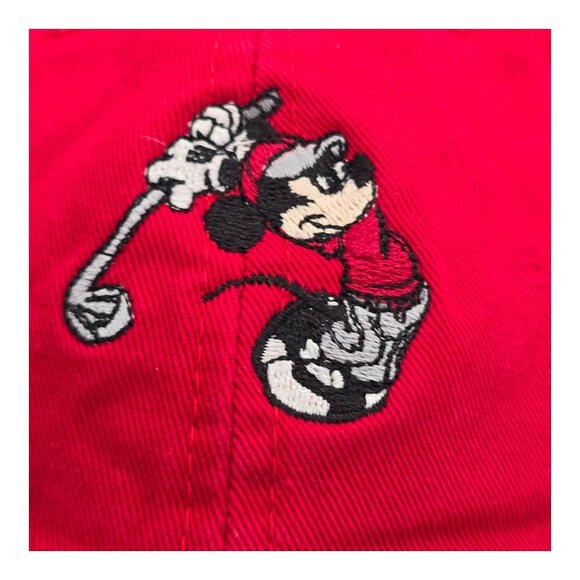 Disney Mickey Mouse Golf Red Baseball Cap Ahead Extreme Fit Red - Picture 5 of 12
